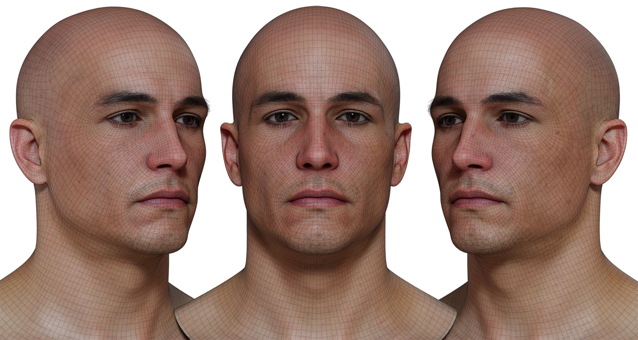 Enhance your digital creations with our male metamorph head scan. Our cutting-edge 3D scanning technology captures every detail of the human head, creating a one-of-a-kind model that is perfect for animation, gaming, and other digital projects. With a ZTL file as the source and FBX meshes included, customization is a breeze. Get the high-resolution details you need to take your projects to the next level.